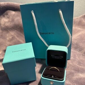 Tiffany & Co. Ring in Iconic Blue Box and Bag